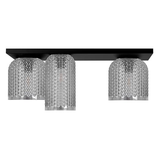 Lampa ze szklanymi grafitowymi kloszami S4-F58 ze sklepu Edinos.pl w kategorii Lampy sufitowe - zdjęcie 180383145