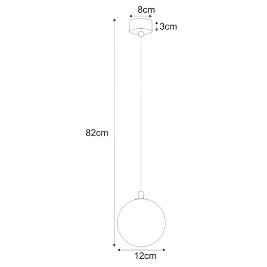 Biała lampa wisząca ze szklanym kloszem - J061-Asejo Lumes One Size Edinos.pl