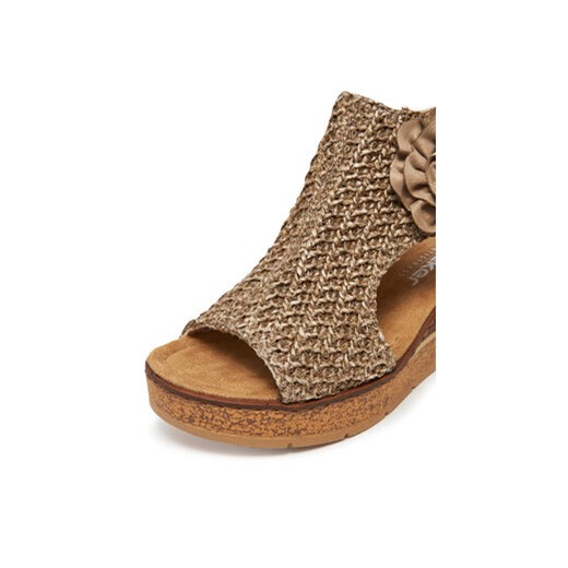Espadryle damskie Rieker casualowe letnie z klamrą