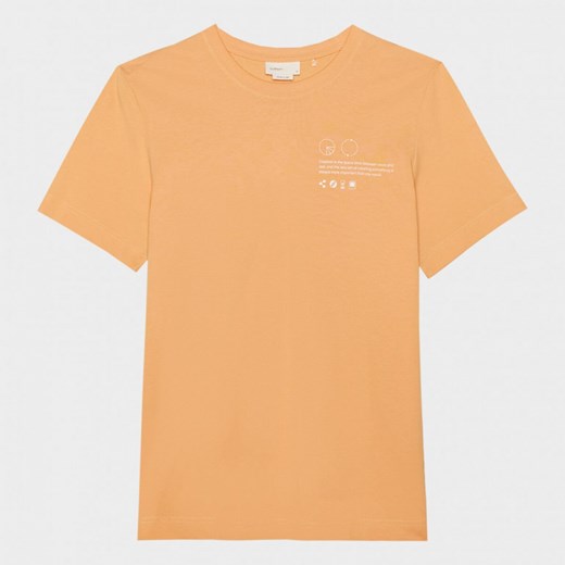 Męski t-shirt z nadrukiem Outhorn OTHWSS24TTSHM1490 - pomarańczowy ze sklepu Sportstylestory.com w kategorii T-shirty męskie - zdjęcie 180385515