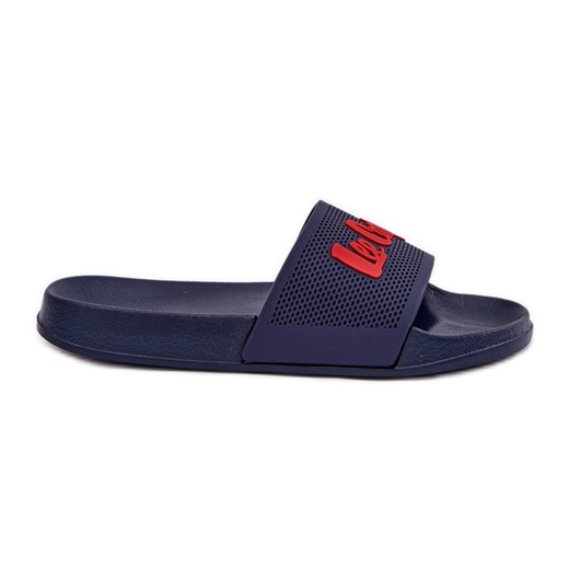 Klapki Damskie Lee Cooper LCW-25-07-3524L Granatowe niebieskie ze sklepu ButyModne.pl w kategorii Klapki damskie - zdjęcie 180385868