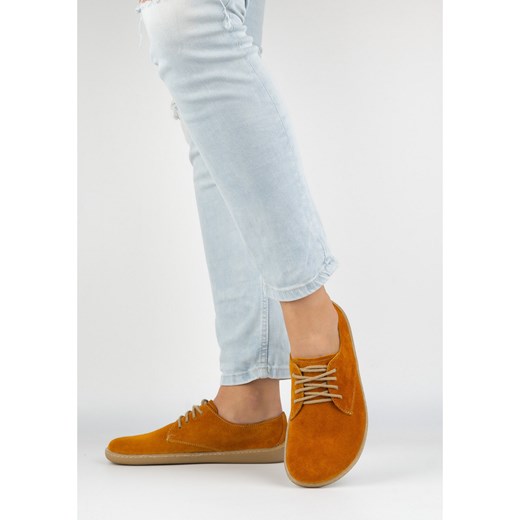 BAREFOOT Damskie minimalistyczne sneakersy 1288POL żółte ze sklepu butyolivier w kategorii Półbuty damskie - zdjęcie 180388797