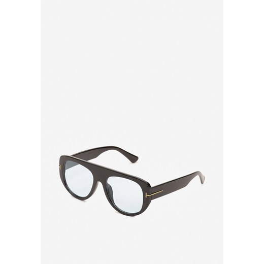 Czarno-Niebieskie Okulary Przeciwsłoneczne z Filtrem UV i Szeroką Oprawką Frozea ze sklepu born2be.pl w kategorii Okulary przeciwsłoneczne damskie - zdjęcie 180389708