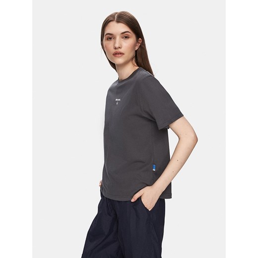 Bluzka damska czarna LTB na wiosnę z okrągłym dekoltem 