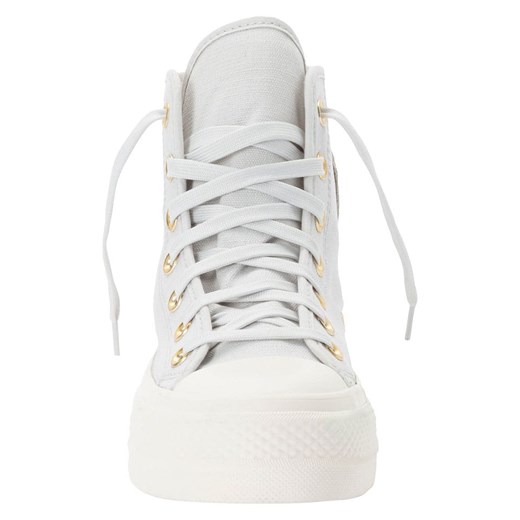 Szare trampki damskie Converse z tkaniny na platformie 