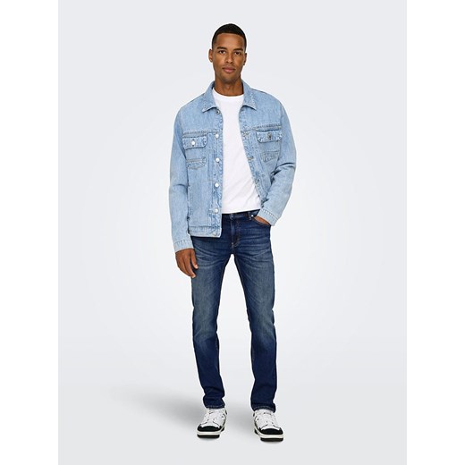 ONLY &amp; SONS Dżinsy - Slim fit - w kolorze granatowym ze sklepu Limango Polska w kategorii Jeansy męskie - zdjęcie 180394699