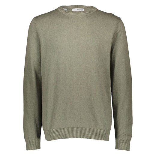 SELECTED HOMME Sweter w kolorze khaki ze sklepu Limango Polska w kategorii Swetry męskie - zdjęcie 180395108