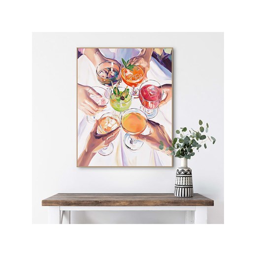Orangewallz Druk artystyczny "Cocktail Cheers" w ramce - id: 16915399 - marki Orangewallz - 180395275 Orangewallz Druk artystyczny "Cocktail Cheers" w ramce ze sklepu Limango Polska w kategorii Obrazy - zdjęcie 180395275