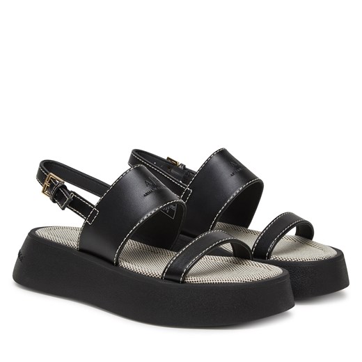 Armani Exchange sandały damskie casualowe z klamrą