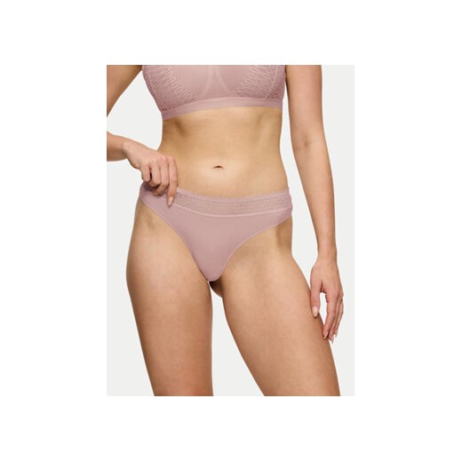 Triumph Stringi Feel Of Modal 10219764 Różowy ze sklepu MODIVO w kategorii Majtki damskie - zdjęcie 180398655