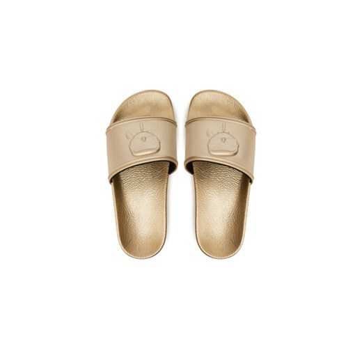 Klapki damskie beżowe Karl Lagerfeld casual bez zapięcia 