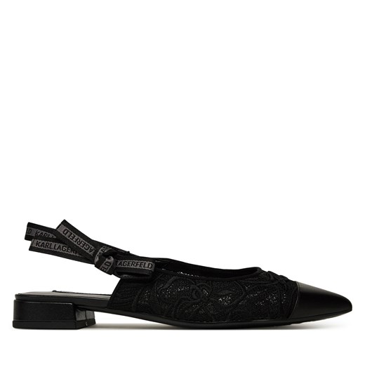 Balerinki czarne Karl Lagerfeld casualowe 