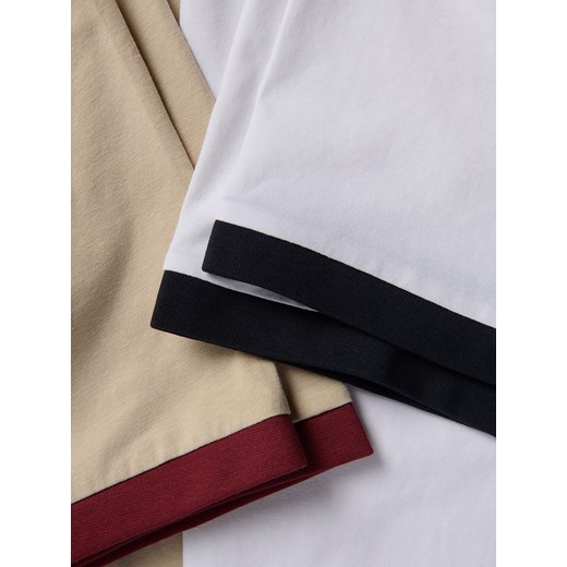 Reserved - Bawełniany t-shirt slim fit - biały Reserved L Reserved