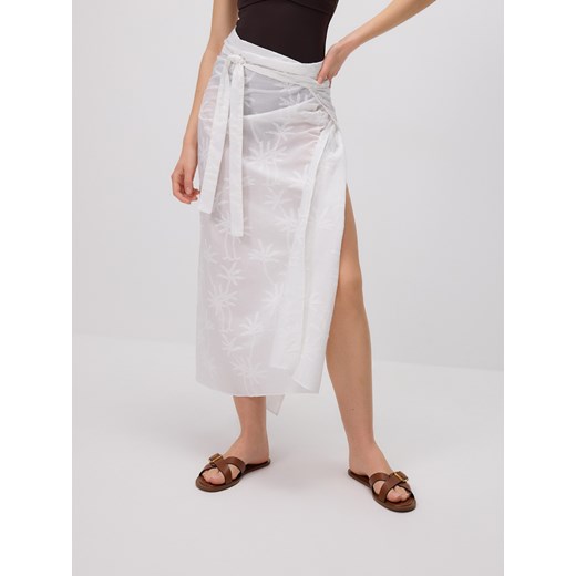 Reserved - Sarong z wiązaniem - biały Reserved ONE SIZE Reserved