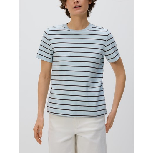 Reserved - T-shirt regular z merceryzowanej bawełny - jasnoniebieski Reserved L Reserved
