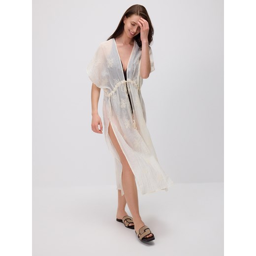 Reserved - Długa narzutka plażowa - beżowy Reserved ONE SIZE Reserved