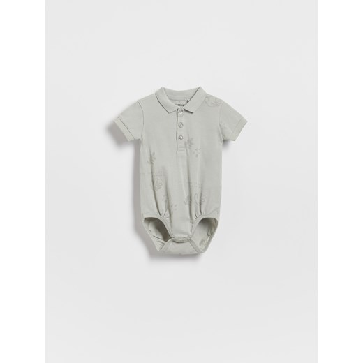 Reserved - Bawełniane body z kołnierzykiem - jasnozielony ze sklepu Reserved w kategorii Odzież dla niemowląt - zdjęcie 180405258