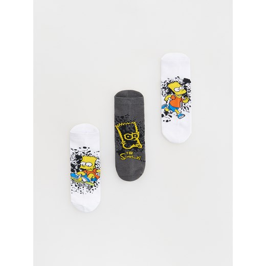 Reserved - Skarpetki The Simpsons 3 pack - biały ze sklepu Reserved w kategorii Skarpetki dziecięce - zdjęcie 180405429