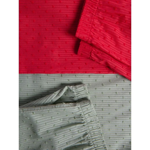 Reserved - Dwuczęściowa piżama ze wzorem - czerwony Reserved XL Reserved