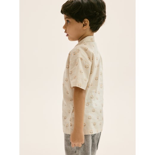 Reserved - Koszula oversize z nadrukiem - złamana biel Reserved 110 (4-5 lat) Reserved