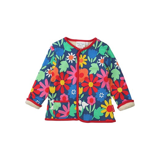 Toby Tiger Dwustronna kurtka przejściowa w kolorze beżowym ze wzorem ze sklepu Limango Polska w kategorii Kurtki dziewczęce - zdjęcie 180406365