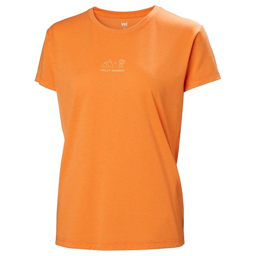 Helly Hansen Koszulka funkcyjna &quot;Skog Graphic Tee&quot; w kolorze pomarańczowym ze sklepu Limango Polska w kategorii Bluzki damskie - zdjęcie 180407926