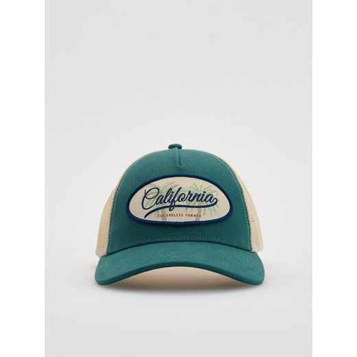 Reserved - Czapka trucker z naszywką - morski ze sklepu Reserved w kategorii Czapki z daszkiem męskie - zdjęcie 180410368