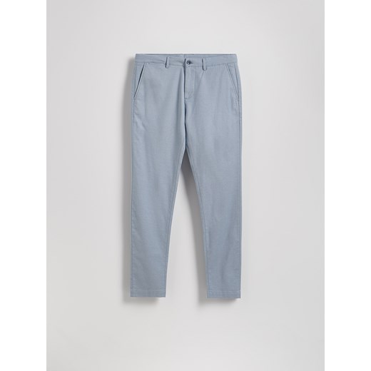 Reserved - Bawełniane spodnie chino slim - niebieski ze sklepu Reserved w kategorii Spodnie męskie - zdjęcie 180410745