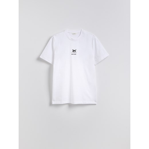 Reserved - T-shirt regular z haftem - biały ze sklepu Reserved w kategorii T-shirty męskie - zdjęcie 180410885