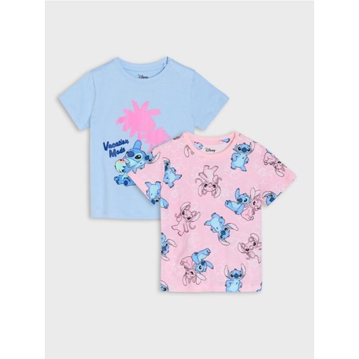 Sinsay - Koszulki 2 pack Stitch - błękitny ze sklepu Sinsay w kategorii Bluzki dziewczęce - zdjęcie 180413837