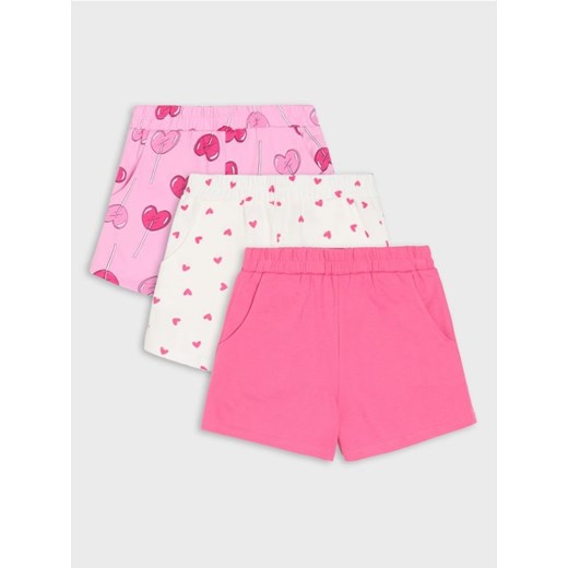 Sinsay - Szorty z elastyczną gumą w talii 3 pack - wielobarwny - id: 783EV-MLC - marki Sinsay - 180413977 Sinsay - Szorty z elastyczną gumą w talii 3 pack - wielobarwny ze sklepu Sinsay w kategorii Spodenki dziewczęce - zdjęcie 180413977