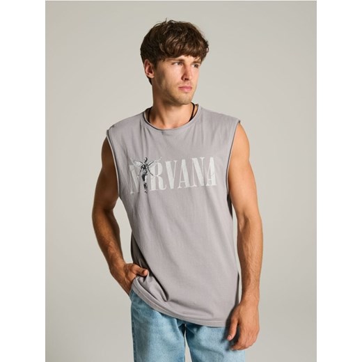 Sinsay - Tank top Nirvana - szary Sinsay XS Sinsay