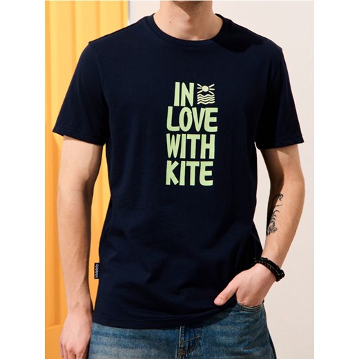 Sinsay - Koszulka z napisem - granatowy ze sklepu Sinsay w kategorii T-shirty męskie - zdjęcie 180414067