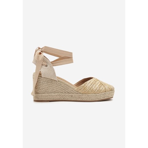 Espadryle damskie Born2be na koturnie eleganckie z klamrą