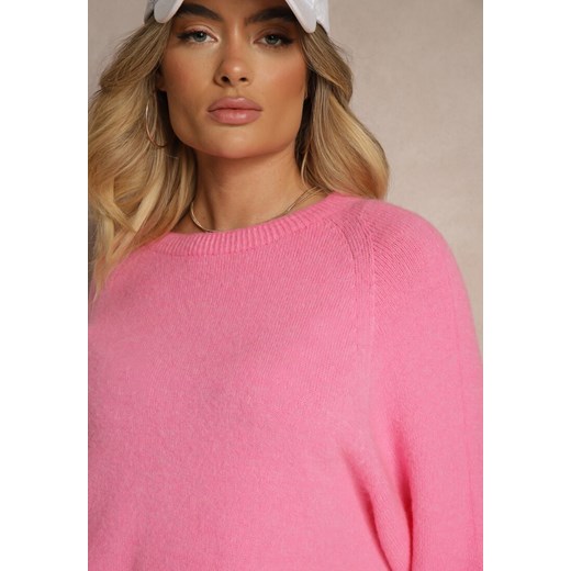 Sweter damski Renee z wełny z okrągłym dekoltem 