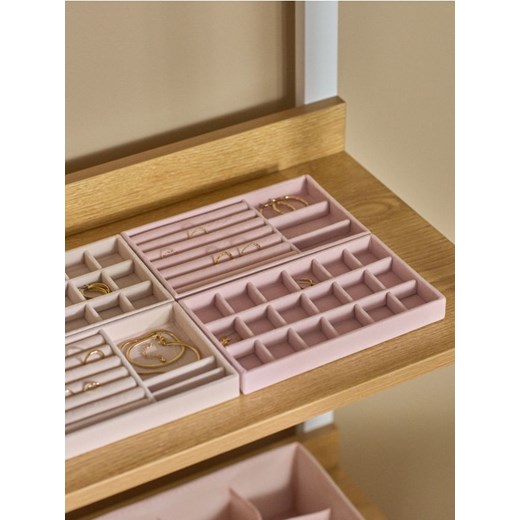 Sinsay - Welurowy organizer na biżuterię 2 pack - różowy ze sklepu Sinsay w kategorii Cienie do powiek - zdjęcie 180416945