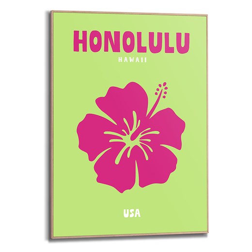Orangewallz Druk artystyczny &quot;Destination Honolulu&quot; w ramce - 50 x 70 cm ze sklepu Limango Polska w kategorii Obrazy - zdjęcie 180417106
