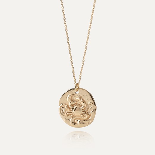 Srebrny naszyjnik znak zodiaku - rak w złotym pokryciu ze sklepu GIORRE w kategorii Naszyjniki - zdjęcie 180417399