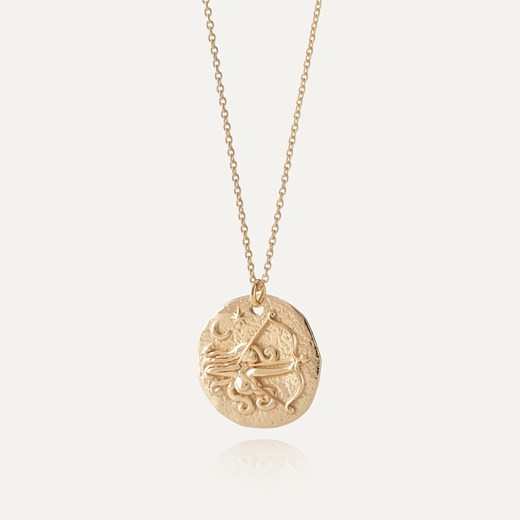 Srebrny naszyjnik znak zodiaku - strzelec w złotym pokryciu ze sklepu GIORRE w kategorii Naszyjniki - zdjęcie 180417405