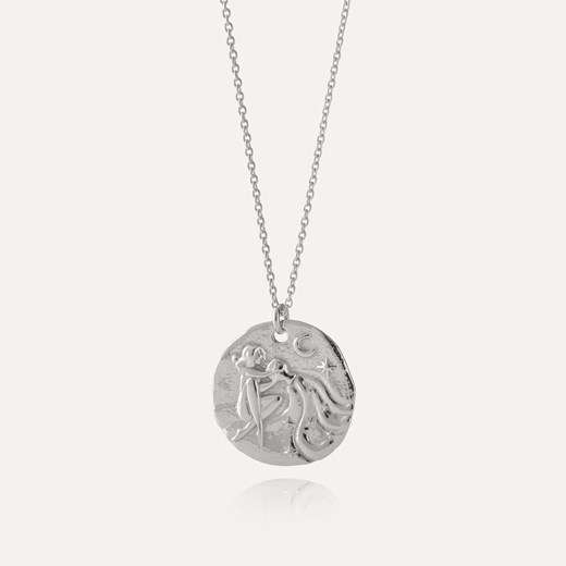 Srebrny naszyjnik znak zodiaku - wodnik w pokryciu platyną ze sklepu GIORRE w kategorii Naszyjniki - zdjęcie 180417407