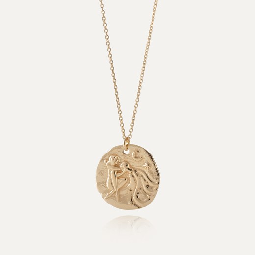 Srebrny naszyjnik znak zodiaku - wodnik w złotym pokryciu ze sklepu GIORRE w kategorii Naszyjniki - zdjęcie 180417408