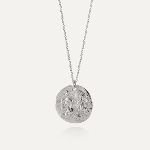 Srebrny naszyjnik znak zodiaku - bliźnięta w pokryciu platyną ze sklepu GIORRE w kategorii Naszyjniki - zdjęcie 180417409