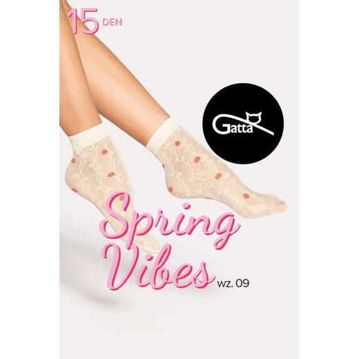 Skarpetki Gatta Spring Vibes 09 15 DEN sabbia-red ze sklepu kontri.pl w kategorii Skarpetki damskie - zdjęcie 180417526