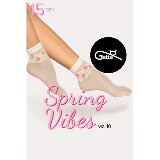Skarpetki Gatta Spring Vibes 10 15 DEN sabbia-red ze sklepu kontri.pl w kategorii Skarpetki damskie - zdjęcie 180417536