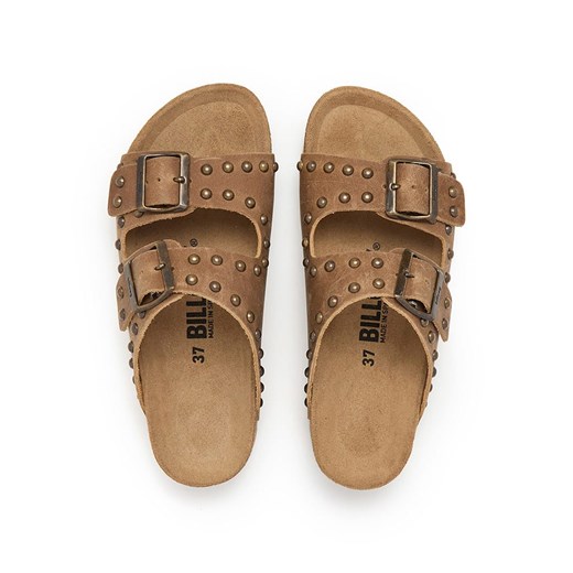 billowy Skórzane klapki w kolorze jasnobrązowym Billowy 36 wyprzedaż Limango Polska