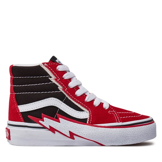 Tenisówki Vans Sk8-Hi Bolt VN000BVJREB1 Czerwony ze sklepu eobuwie.pl w kategorii Trampki dziecięce - zdjęcie 180419225