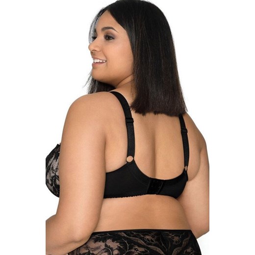 Biustonosz miękki soft czarno-beżowy Olivia M-3108/2, Kolor czarno-beżowy, Rozmiar 80E, Mat ze sklepu Intymna w kategorii Biustonosze - zdjęcie 180419769