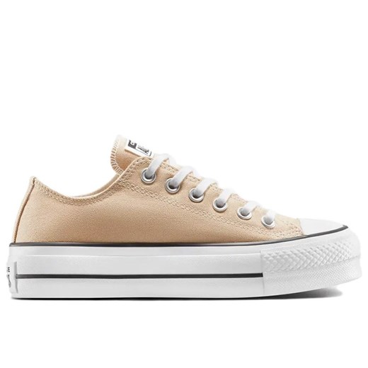Buty unisex Converse Chuck Taylor All Star Lift Platform A11877C - beżowe ze sklepu streetstyle24.pl w kategorii Trampki damskie - zdjęcie 180419798
