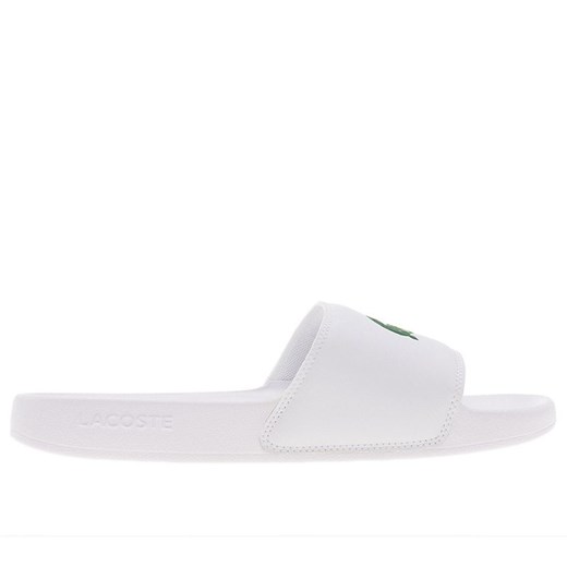 Klapki męskie Lacoste Serve Sliders 749CMA0041-082 - białe ze sklepu streetstyle24.pl w kategorii Klapki męskie - zdjęcie 180419799