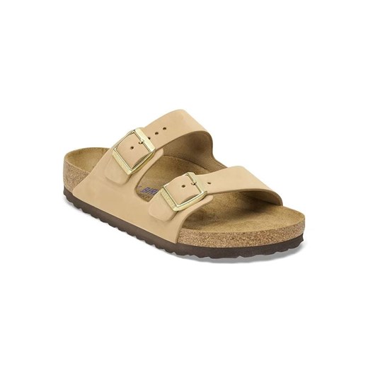 Birkenstock Skórzane klapki &quot;Arizona&quot; w kolorze beżowym ze sklepu Limango Polska w kategorii Klapki damskie - zdjęcie 180419968